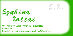 szabina koltai business card